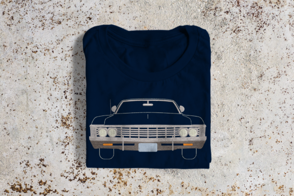 A Classic Car Design for Machine Embroidery Projects