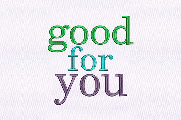 A Designer's First Impression of the Good for You Text