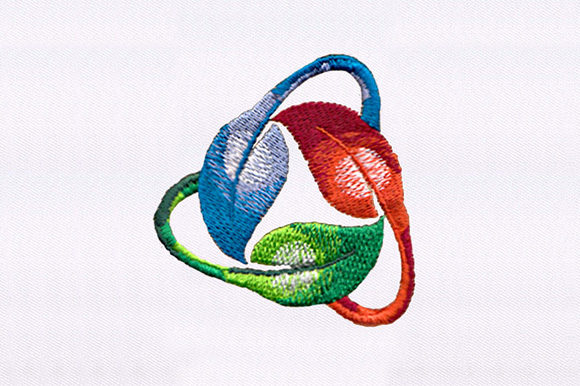 A Leaf Recycling Symbol for Cozy & Meaningful Embroidery