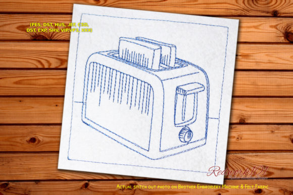A Simple Toaster Embroidery Design for Real Projects