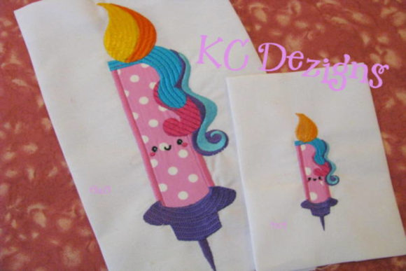 Cute Unicorn Birthday Candle Applique Embroidery Review