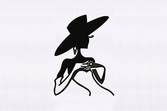 Diva Woman Silhouette Design Review for Business Merchandise