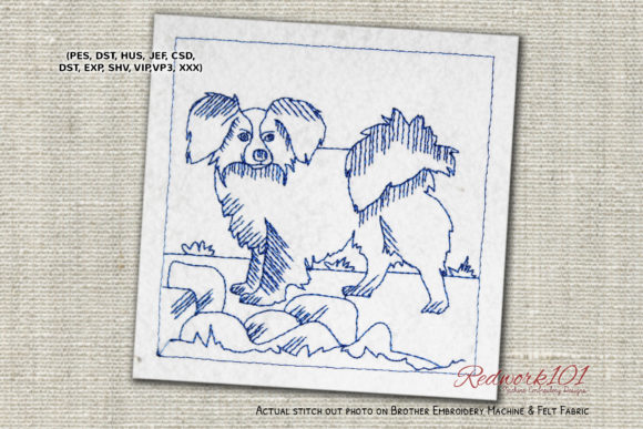Evaluating the Papillon Dog Embroidery for Boutique Sweatshirts