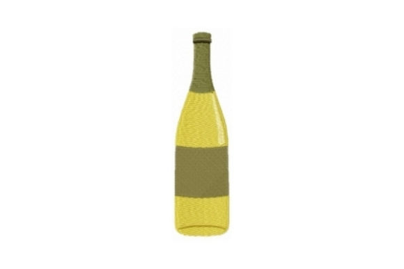 Reviewing the White Wine Bottle Embroidery Design for Boutique Apparel